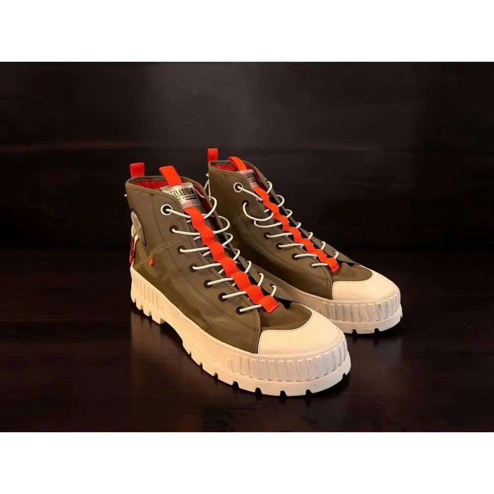 Palladium Pallashock Mid Ticket to Earth Dusky Green Men's Boots Size 13